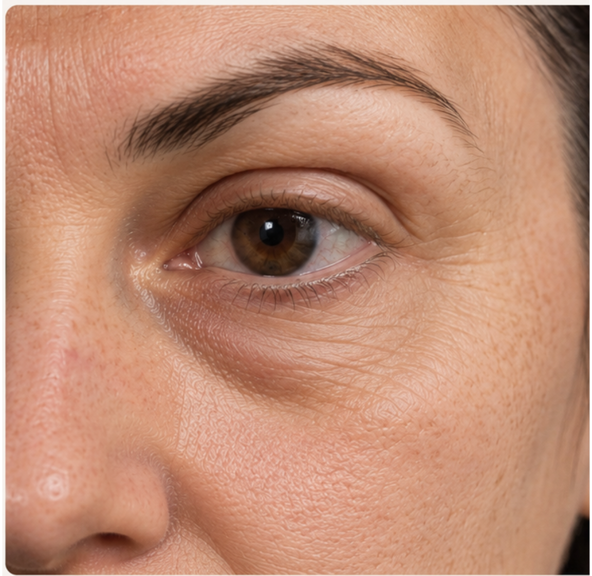 Once it sets — taut, flat, ready for makeup.